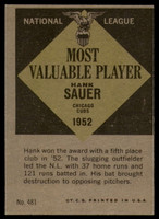 1961 Topps #481 Hank Sauer EX/NM  ID: 112762