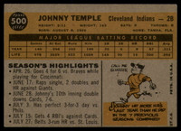 1960 Topps #500 Johnny Temple EX/NM 