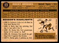1960 Topps #22 Rocky Bridges Very Good  ID: 239779