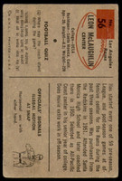 1954 Bowman #56 Leon McLaughlin G-VG  ID: 222150