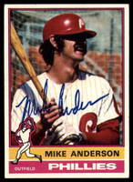 1976 Topps #527 Mike Anderson Signed Auto Autograph 