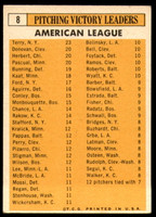 1963 Topps #   8 Terry/Donovan/Herbert/Pascual/Bunning AL Pitching Leaders Excellent+  ID: 189454