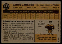 1960 Topps #492 Larry Jackson Excellent+  ID: 139538