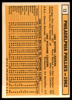 1963 Topps #13 Phillies Team EX++ Excellent++ 