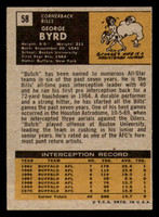 1971 Topps # 58 George Byrd Ex-Mint  ID: 279705