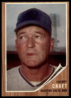 1962 Topps #12 Harry Craft MG Excellent+  ID: 194374