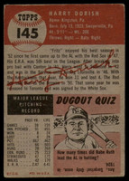 1953 Topps #145 Harry Dorish DP VG Very Good 