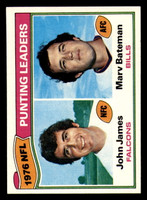 1977 Topps #   6 John James/Marv Bateman 1976 Punting Leaders Near Mint+ 