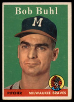 1958 Topps #176 Bob Buhl EX++ Excellent++ 