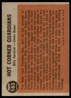 1962 Topps #163 Billy Gardner/Clete Boyer Hot Corner Guardians Excellent+  ID: 194972