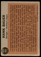 1962 Topps #463 Hank Bauer MG Very Good  ID: 195234