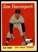 1958 Topps #413 Jim Davenport EX++ Excellent++ RC Rookie