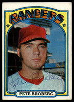 1972 Topps # 64 Pete Broberg Signed Auto Autograph RC Rookie