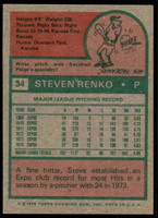 1975 Topps # 34 Steve Renko Near Mint or Better  ID: 207122