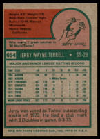 1975 Topps #654 Jerry Terrell Near Mint or Better  ID: 204307