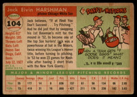 1955 Topps #104 Jack Harshman VG Very Good 