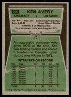 1975 Topps #306 Ken Avery Near Mint or Better  ID: 209222