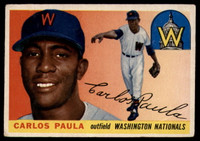 1955 Topps #97 Carlos Paula Very Good RC Rookie