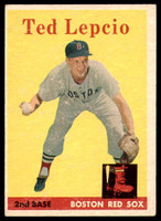 1958 Topps #29 Ted Lepcio UER Very Good  ID: 183864