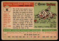 1955 Topps #6 Stan Hack MG VG Very Good RC Rookie ID: 102980