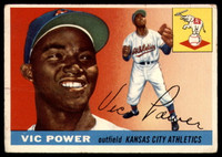 1955 Topps #30 Vic Power UER VG Very Good 