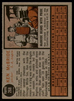 1962 Topps #268 Ken McBride Ex-Mint  ID: 169818