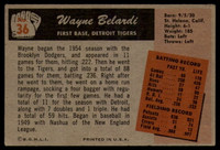 1955 Bowman #36 Wayne Belardi Very Good RC Rookie ID: 132213