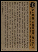 1960 Topps #469 Giants Coaches Excellent  ID: 175772