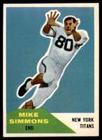 1960 Fleer #68 Mike Simmons NM Near Mint  ID: 120532