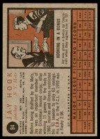 1962 Topps #94 Jay Hook Excellent  ID: 188906