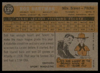 1960 Topps #129 Bob Hartman RS EX/NM  ID: 107545