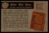 1955 Bowman #175 Billy Shantz Very Good RC Rookie