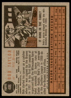 1962 Topps #406 Bob Taylor Excellent+  ID: 194183