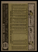 1961 Topps #398 Hank Bauer Excellent+  ID: 168909