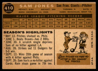 1960 Topps #410 Sam Jones Excellent+  ID: 162301