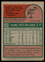 1975 Topps #222 Dan Spillner Near Mint or Better RC Rookie  ID: 206959
