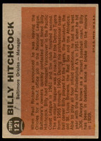 1962 Topps #121 Billy Hitchcock MG Excellent+  ID: 194844