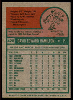 1975 Topps #428 Dave Hamilton Near Mint or Better  ID: 206825