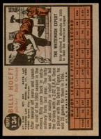 1962 Topps #134 Billy Hoeft UER Excellent+  ID: 194897