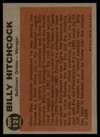 1962 Topps #121 Billy Hitchcock MG Excellent+  ID: 169555