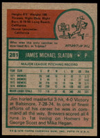1975 Topps #281 Jim Slaton Near Mint or Better  ID: 206833