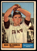 1961 Topps #305 Mike McCormick Excellent  ID: 154982