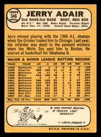 1968 Topps #346 Jerry Adair Very Good  ID: 287575
