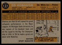 1960 Topps #131 Ed Hobaugh RS Ex-Mint RC Rookie ID: 161916