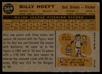 1960 Topps #369 Billy Hoeft EX/NM  ID: 108926