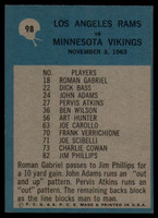 1964 Philadelphia # 98 Harland Svare Rams Play of the Year Near Mint  ID: 130179