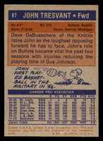 1972-73 Topps # 87 John Tresvant Ex-Mint  ID: 276152