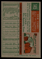 1959 Topps #145 Dom Zanni Excellent+ RC Rookie ID: 131225