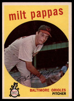 1959 Topps #391 Milt Pappas EX/NM  ID: 103579