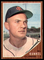 1962 Topps #147 Bill Kunkel Excellent+ Portrait 